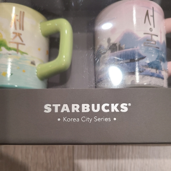 Genuine Starbucks Korea CityTour Seoul Jeju Coffee Tea Travel Demi Mug Set 89ml - Picture 2 of 7